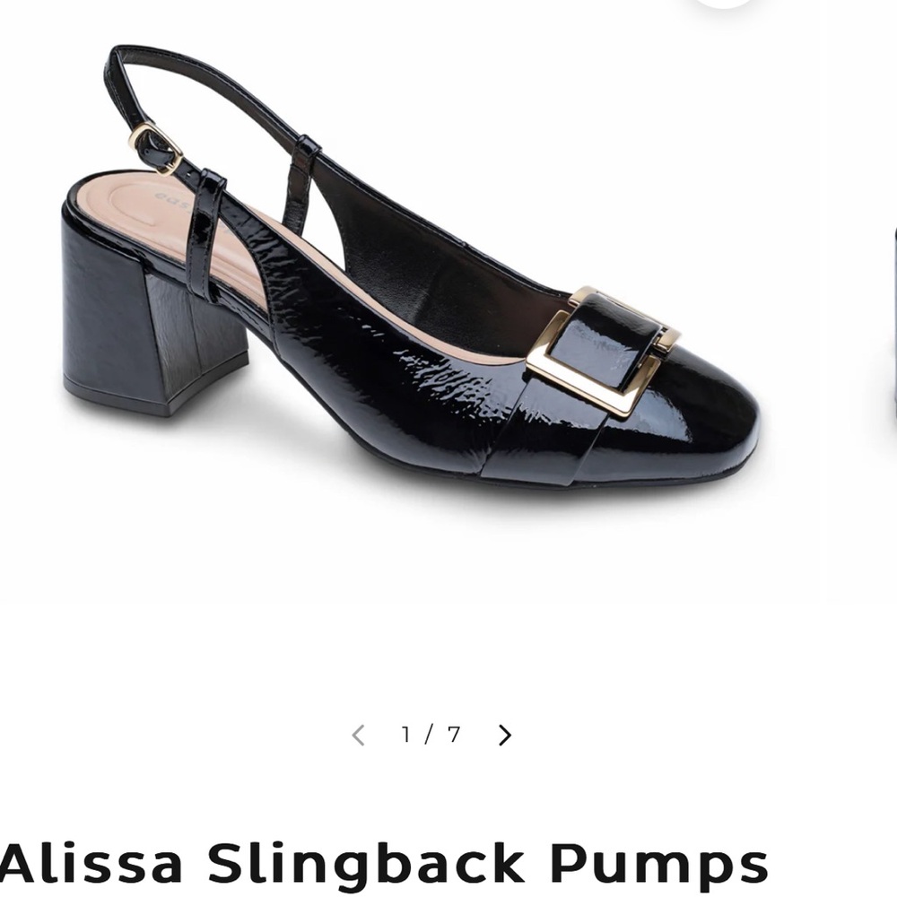 Alissa Slingback pumps black patent
